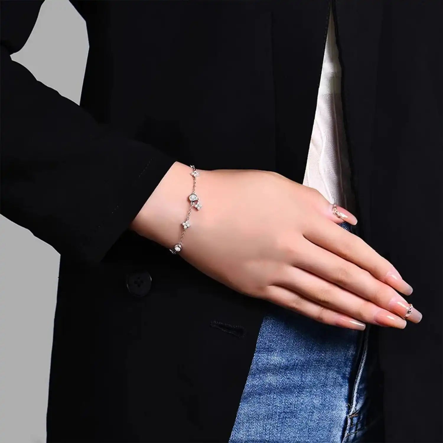 Eternal Elegance Moissanite & Pearl Bracelet